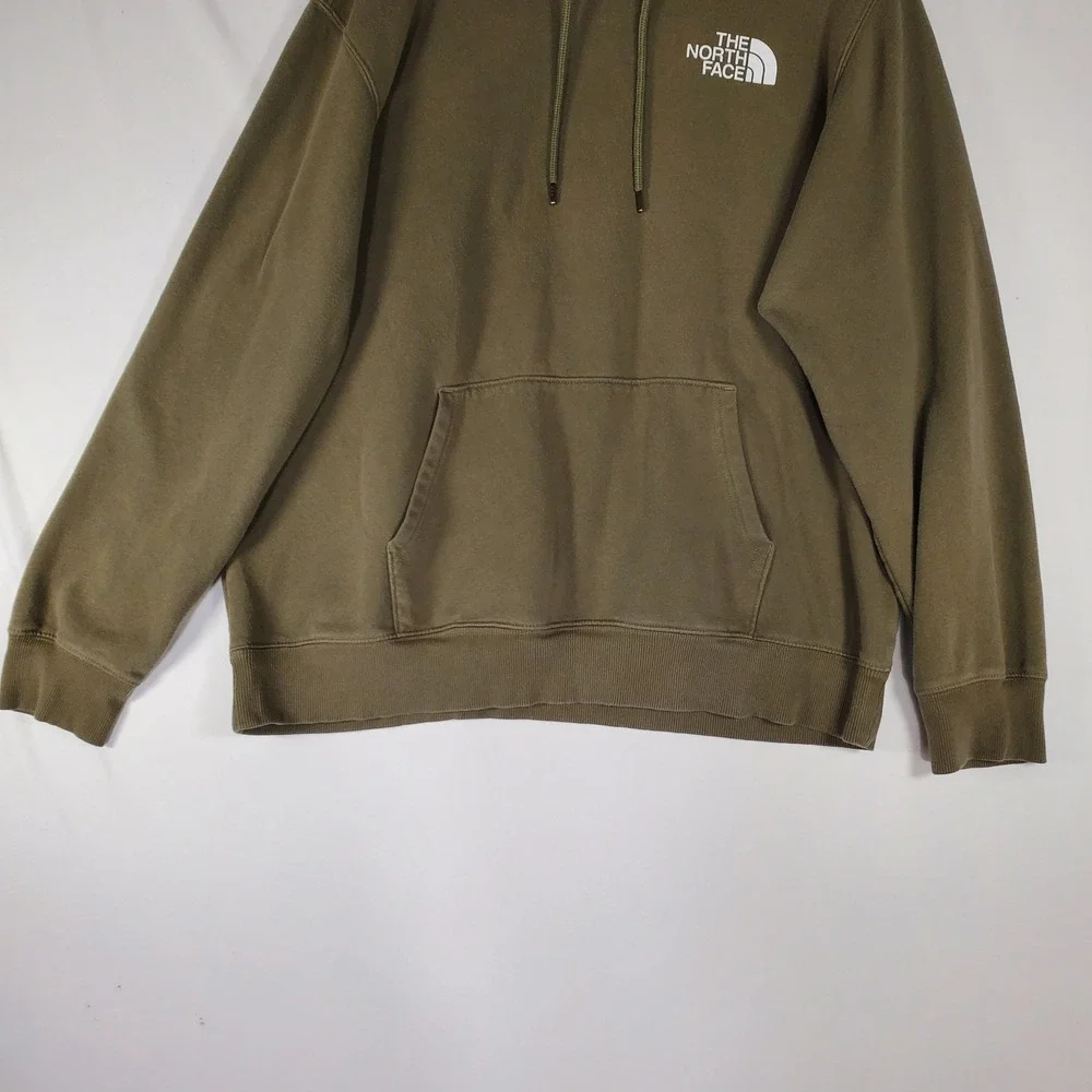 The North Face Mens XL Olive Green Box Logo Never Stop Exploring Hoodie Pullover